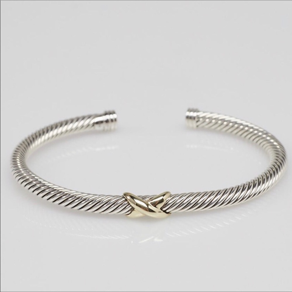 David Yurman 4mm Gold X Bracelet